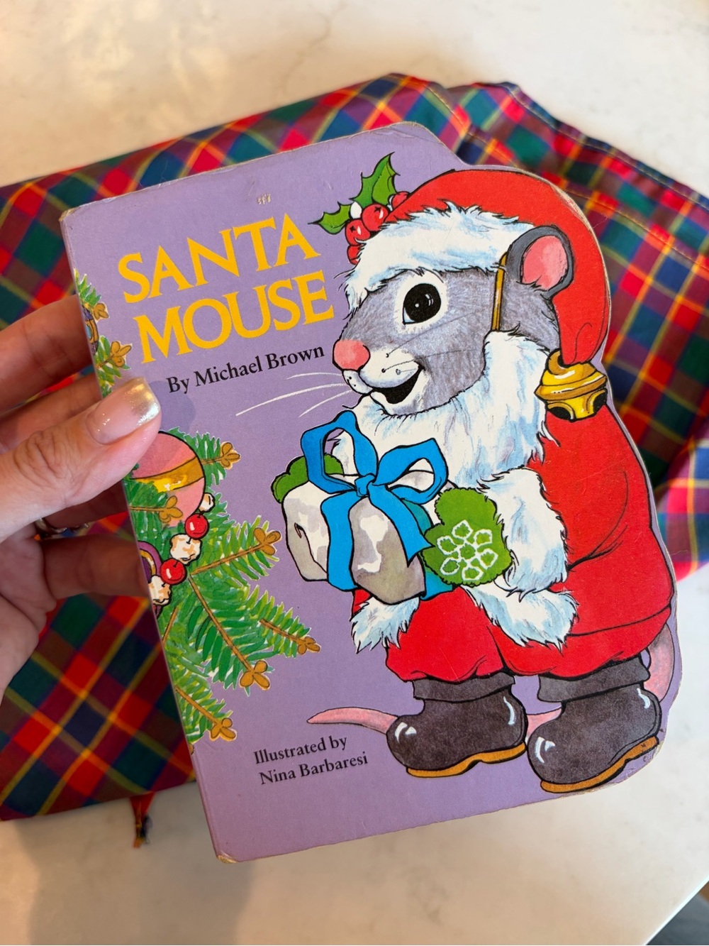 Vintage Santa Mouse Holiday Board Book